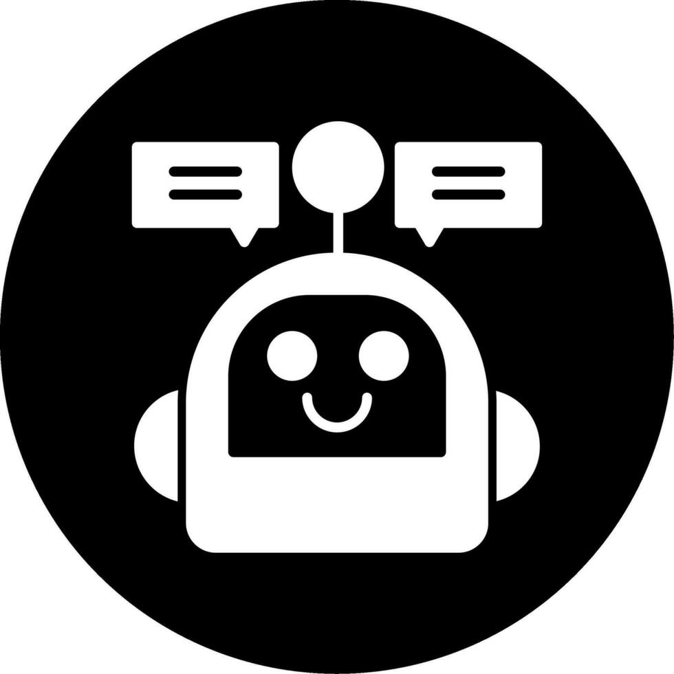 ícone de vetor de chatbot