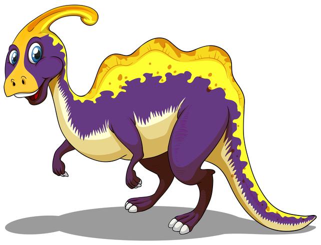 Parasaurolophus roxo sozinho vetor