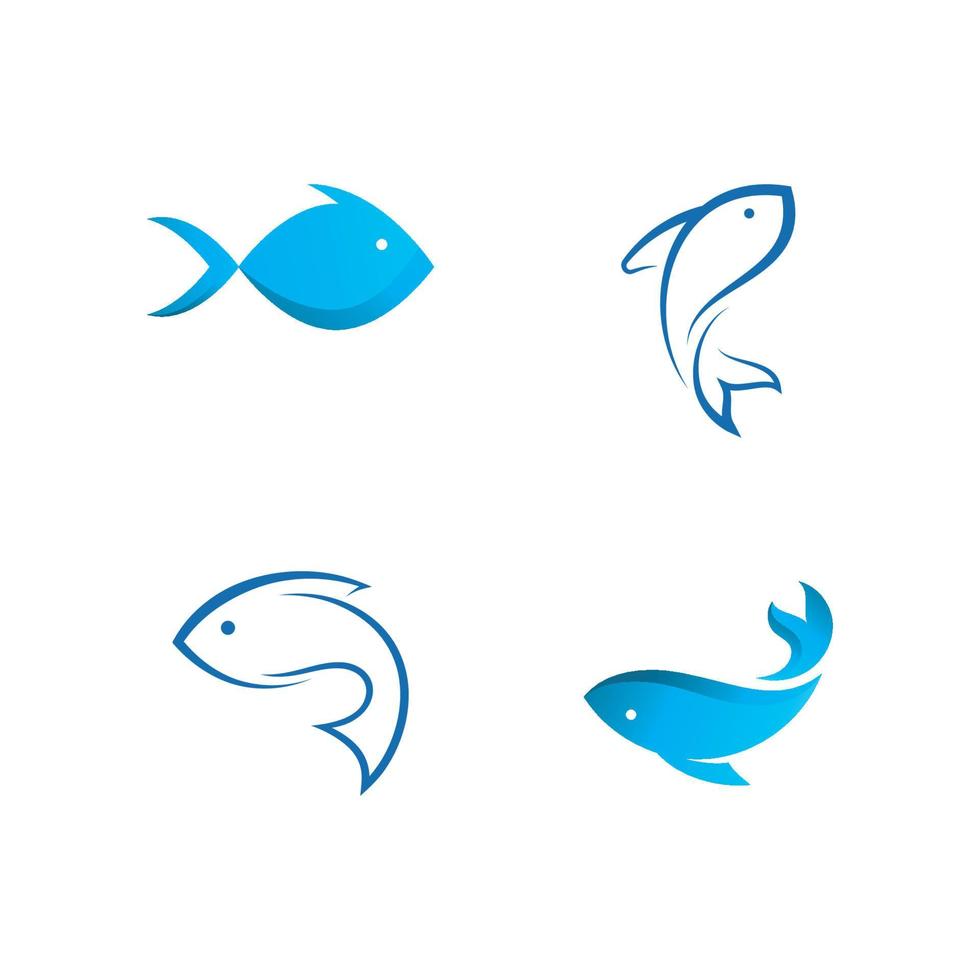 vetor de design de ícone de logotipo de peixe