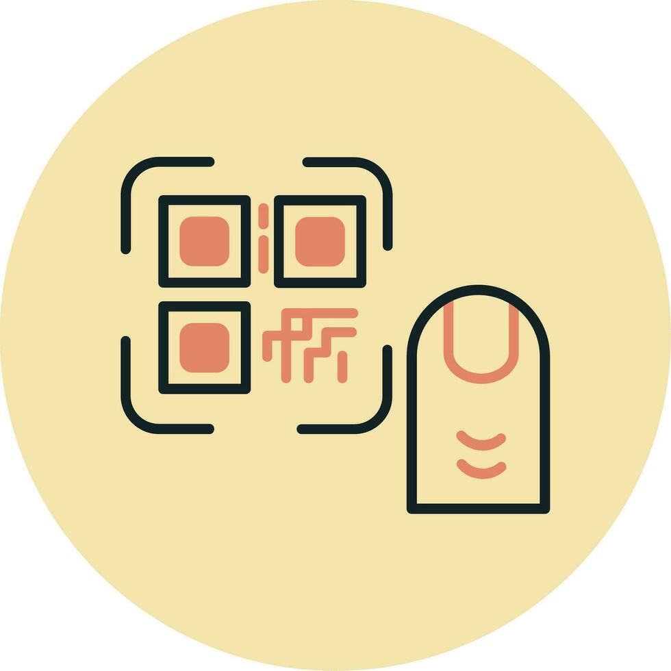 ícone de vetor de identificação de toque