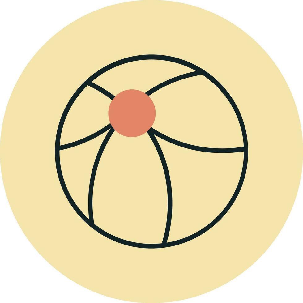 ícone de vetor de bola de praia