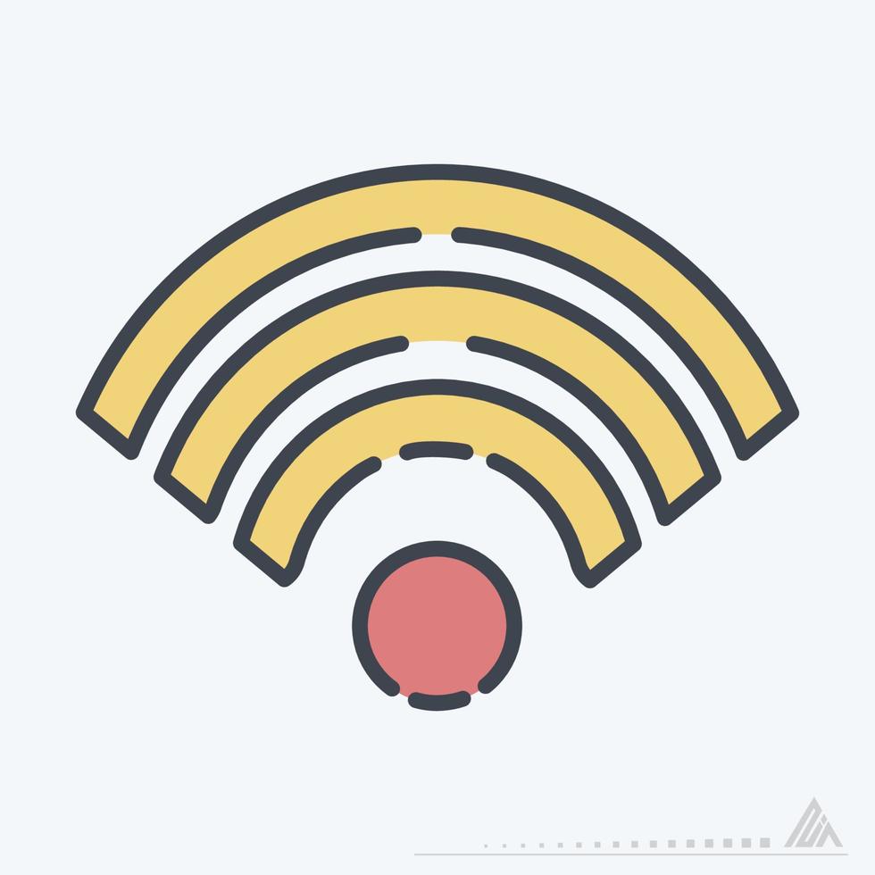 gráfico vetorial de conexão wi-fi - estilo de corte de linha vetor