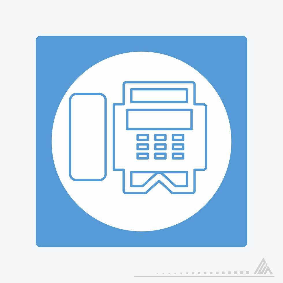 gráfico vetorial de máquina de fax - estilo lua branca vetor