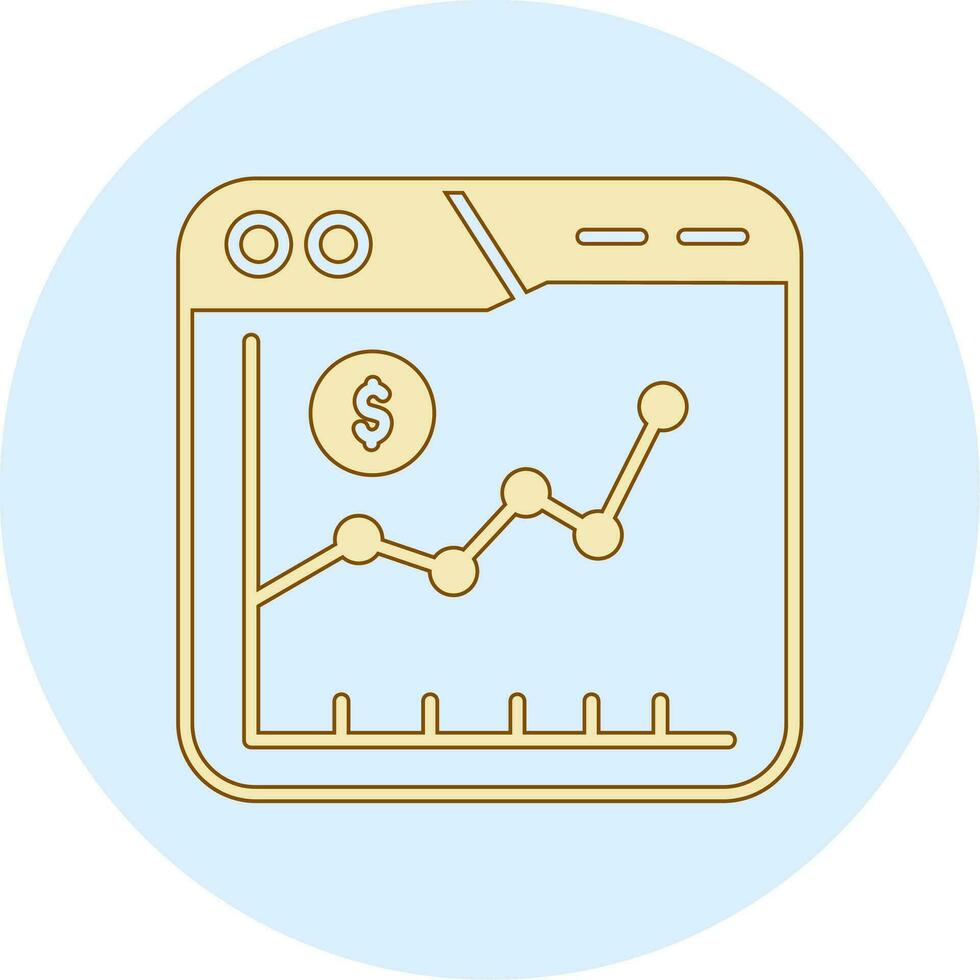 ícone de vetor do mercado de ações