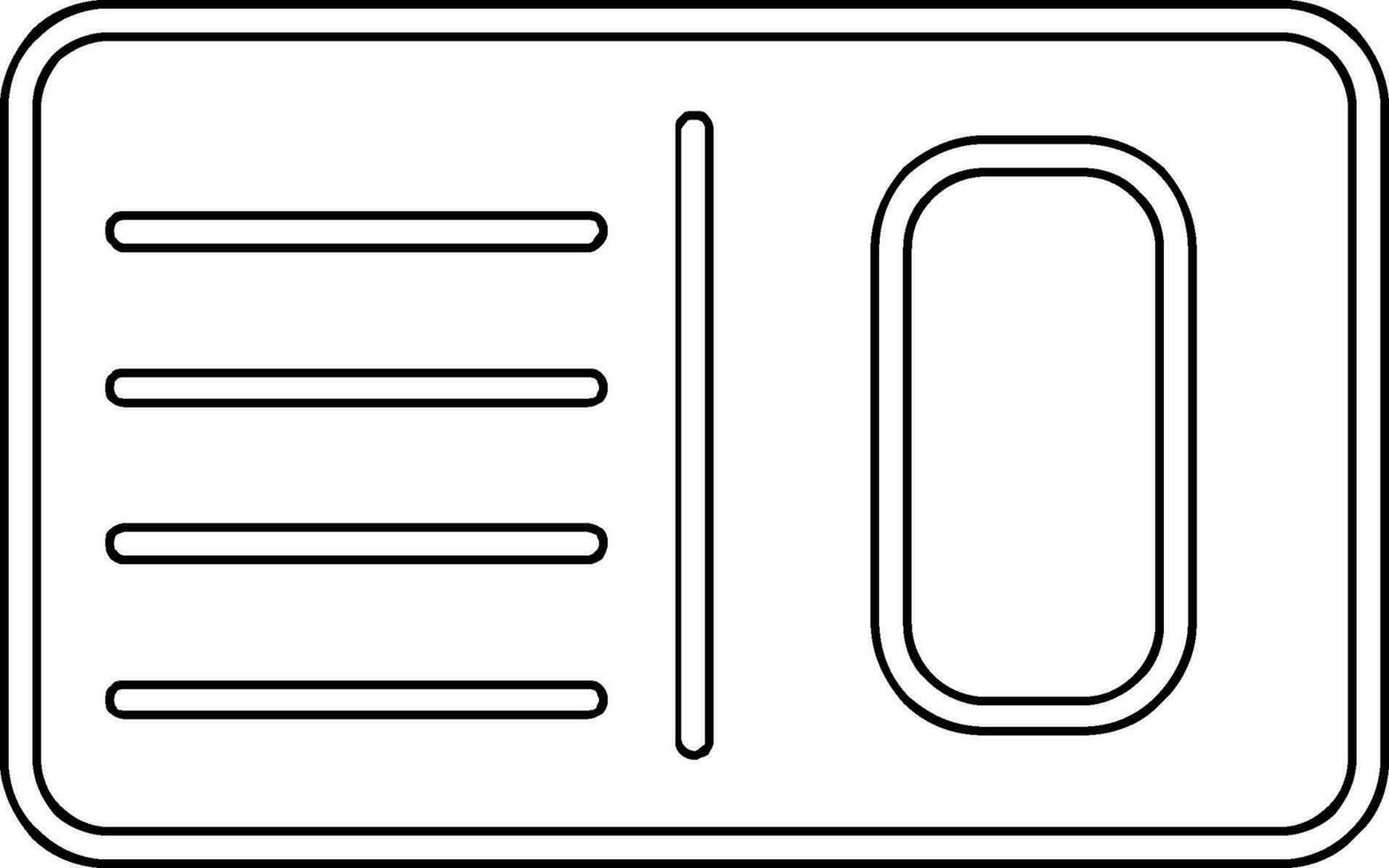 ícone de vetor de cartão postal
