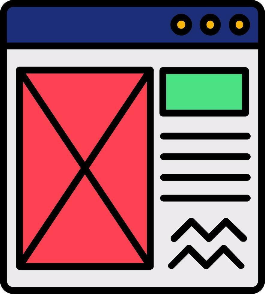 ícone de vetor de layout