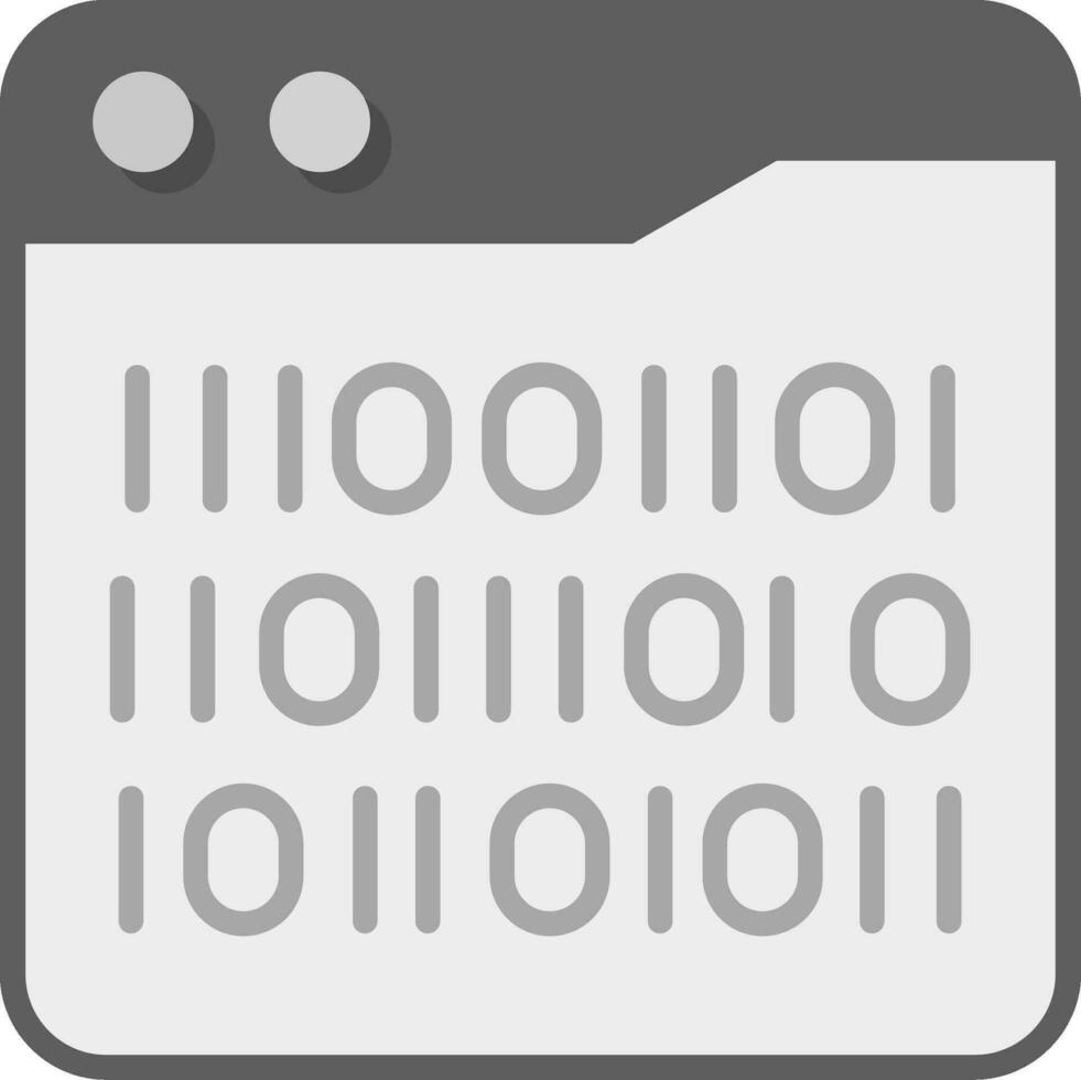 ícone de vetor de código binário