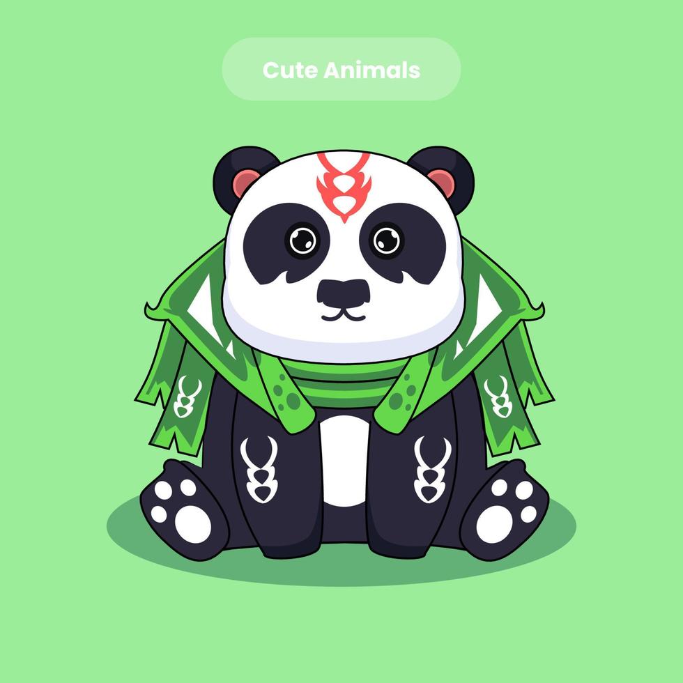 ilustração do ícone do vetor desenho bonito do panda