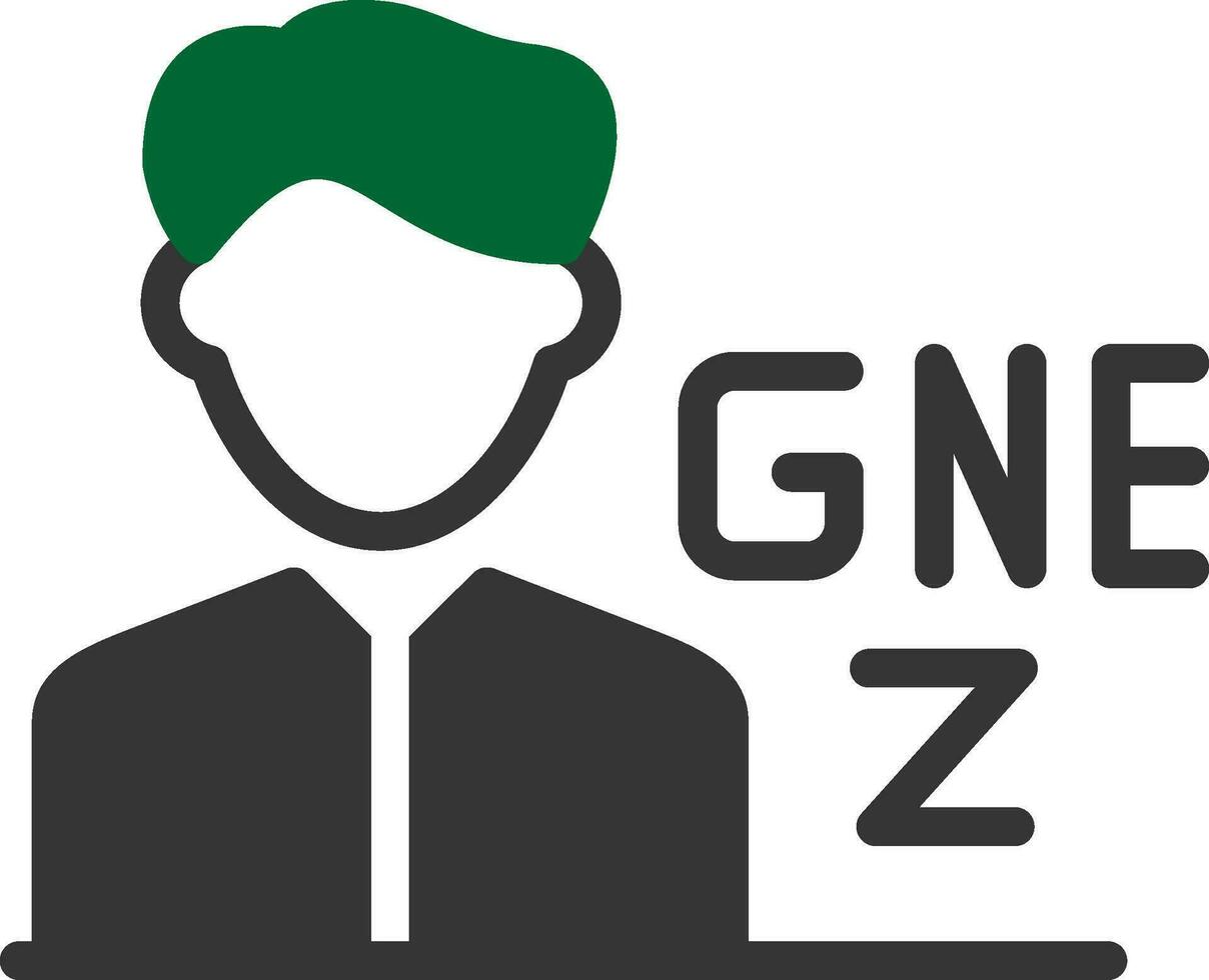 gen z masculino criativo ícone Projeto vetor