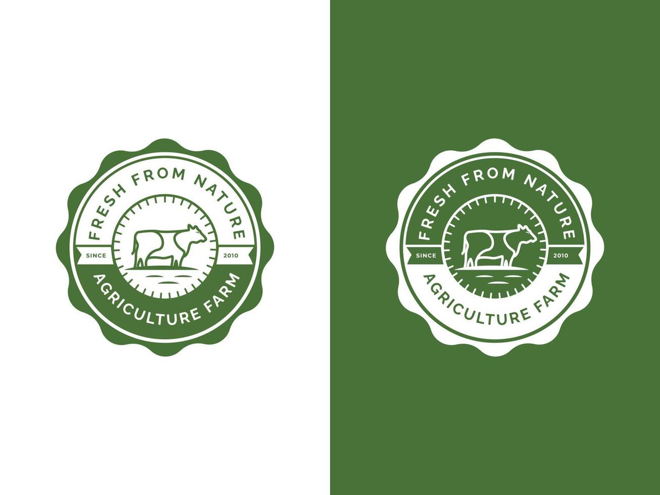 conceito de design de logotipo de agricultura e fazenda vetor