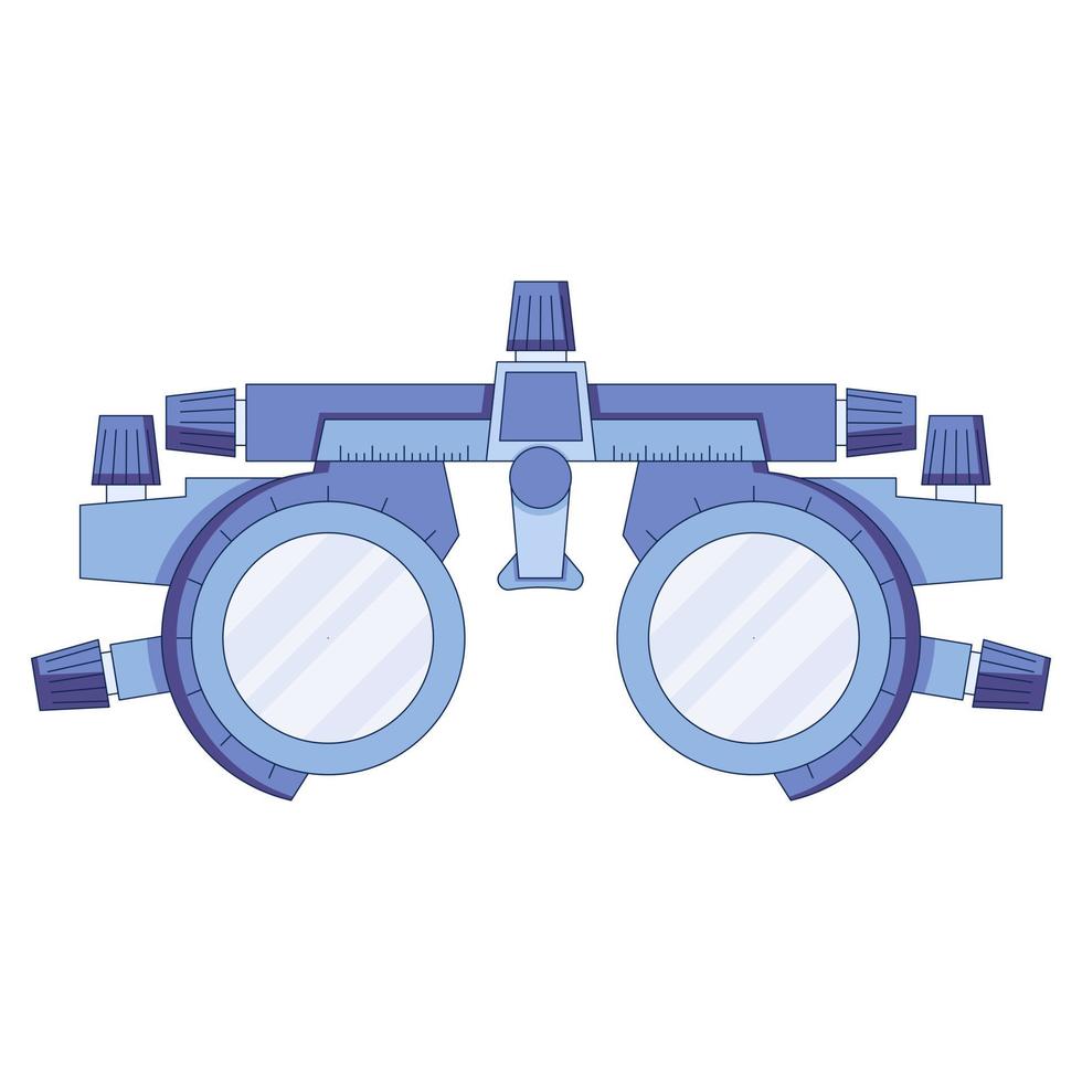ícone do optometrista em um estilo simples, quadro de teste do olho, teste de visão, dioptria com escala de ícone de medição isolado em um fundo branco. vetor