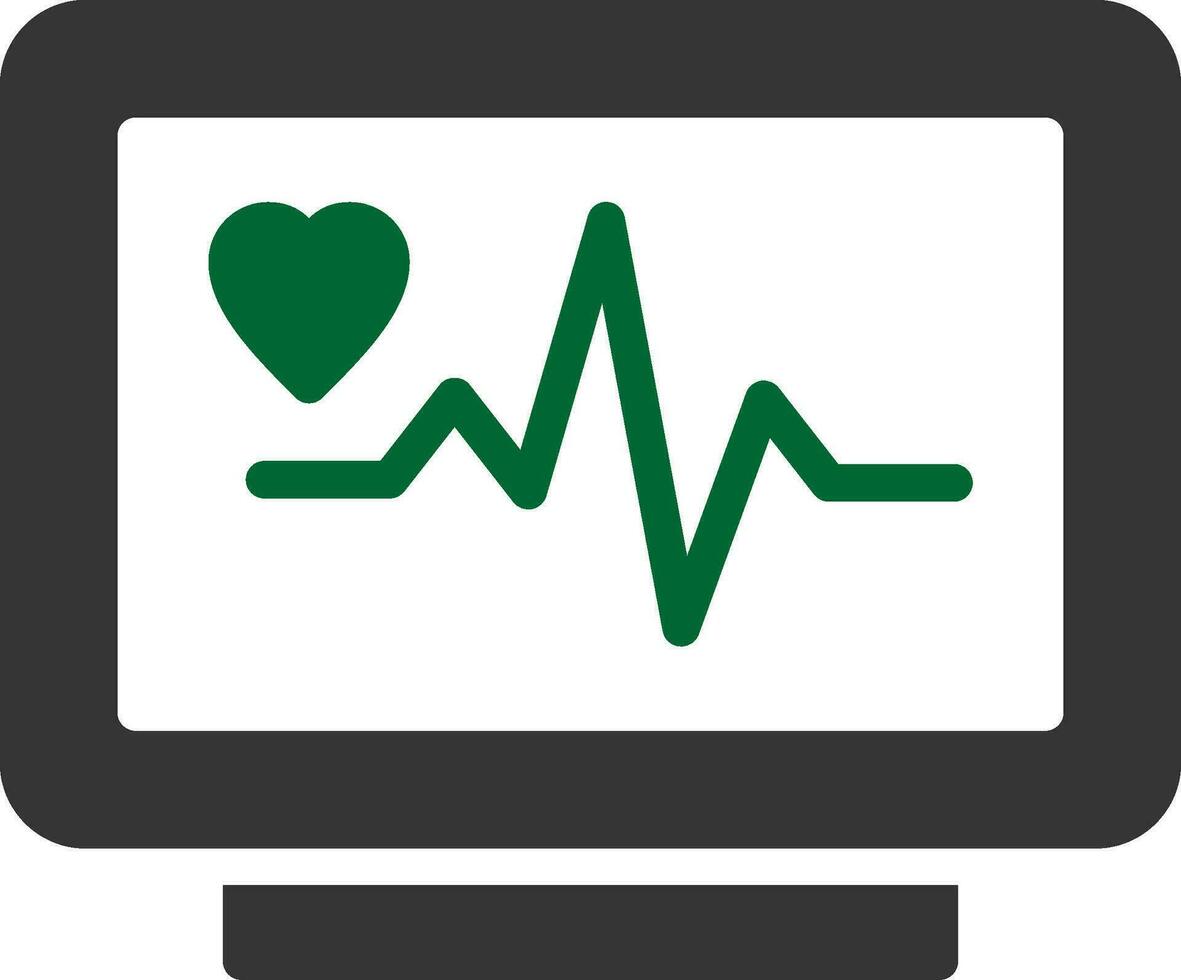 design de ícone criativo de monitor de ecg vetor