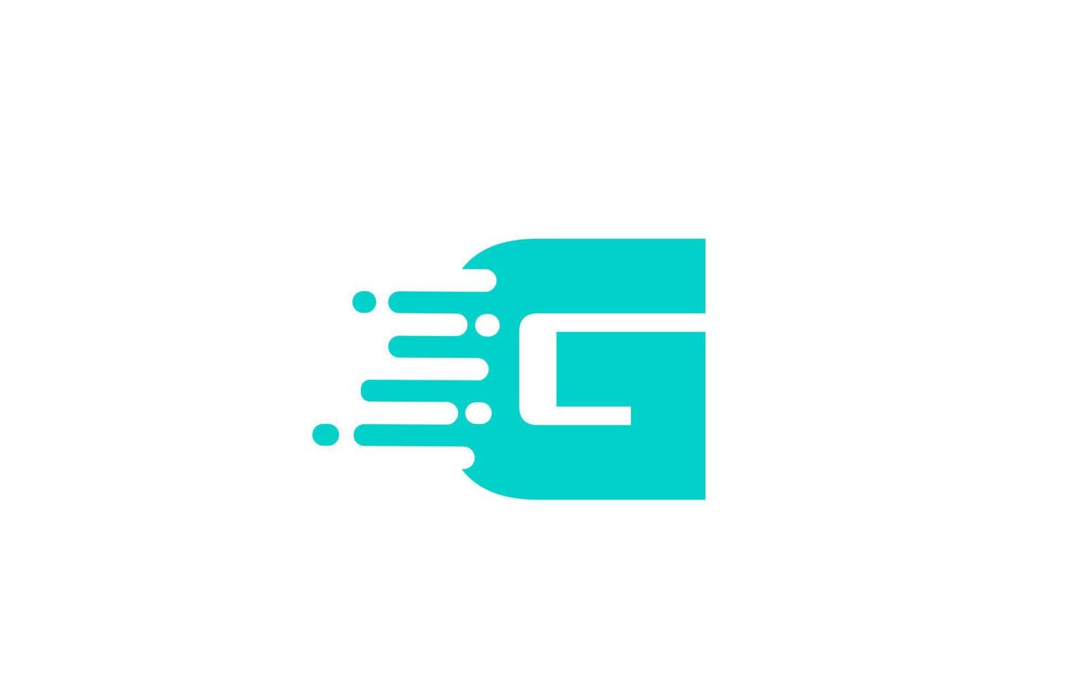ícone do logotipo da letra do alfabeto g verde para negócios e empresa vetor