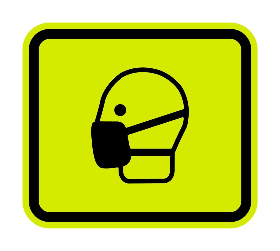 símbolo de desgaste de máscaras sinal isolado em fundo branco, ilustração vetorial eps.10 vetor