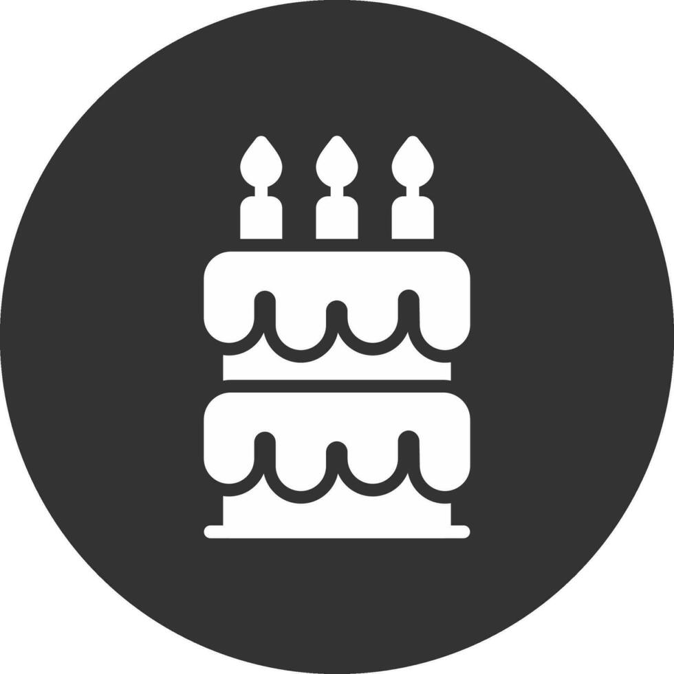 design de ícone criativo de bolo de aniversário vetor