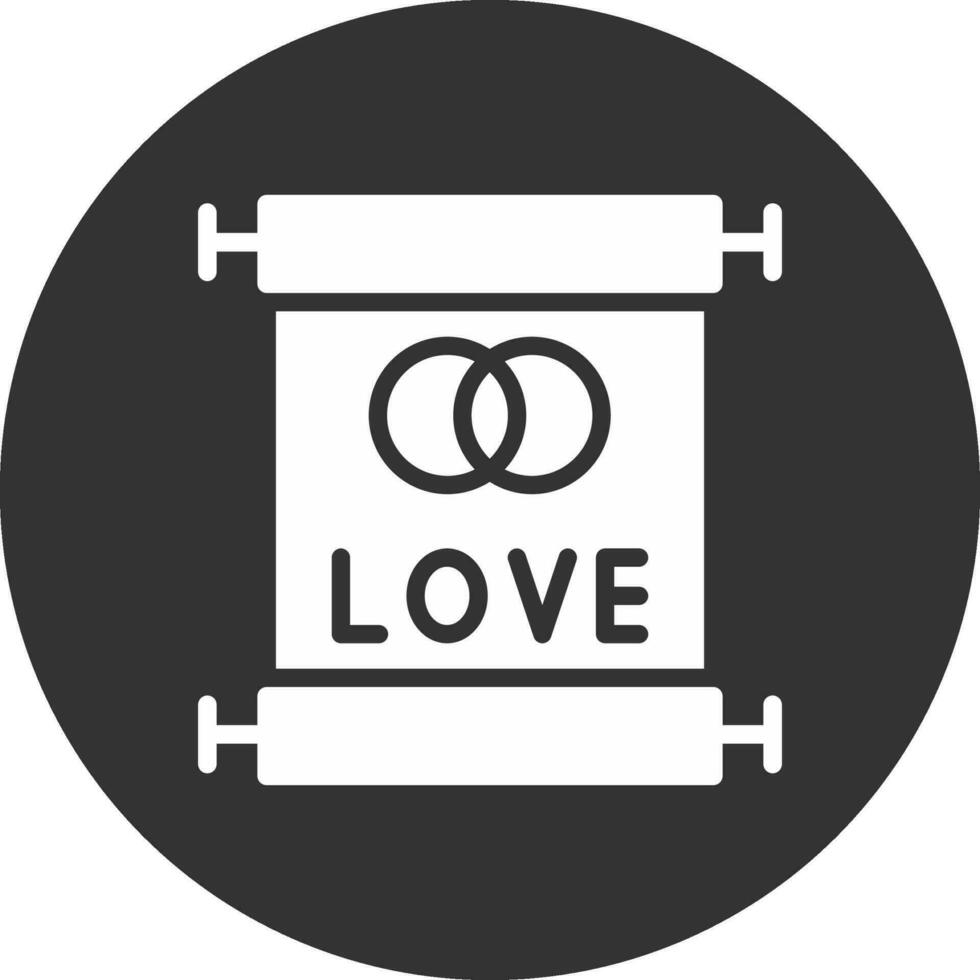 design de ícone criativo de votos de casamento vetor