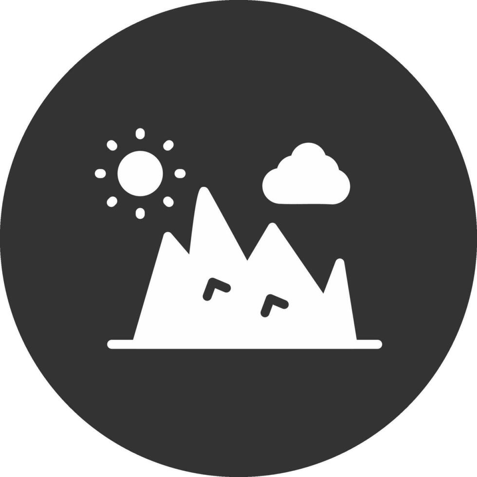 design de ícone criativo de montanha vetor