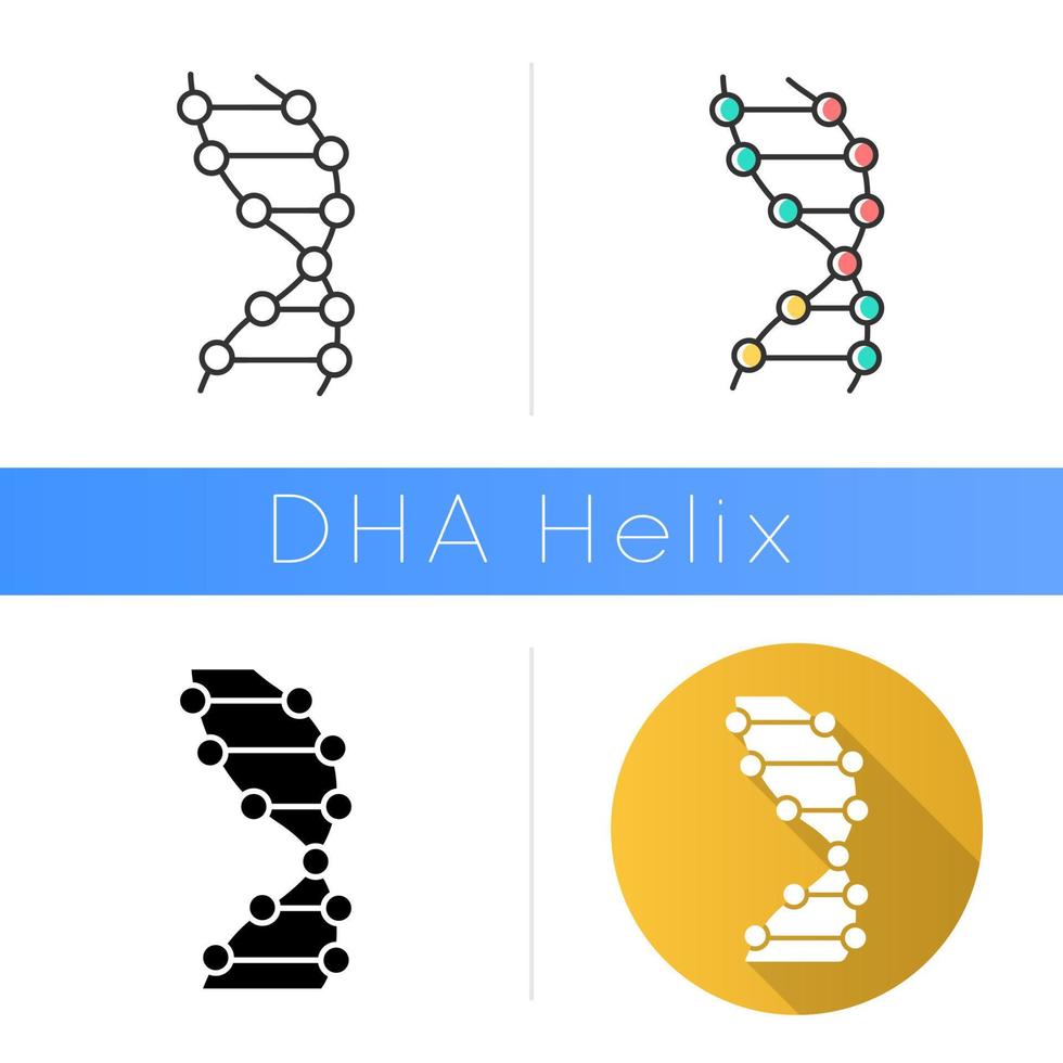 ícone de hélice de DNA vetor