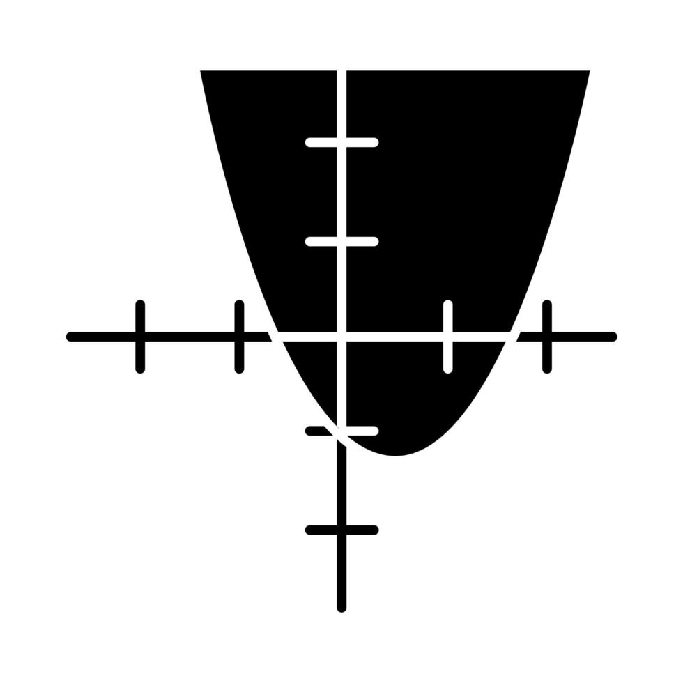 ícone de glifo de gráfico de função vetor