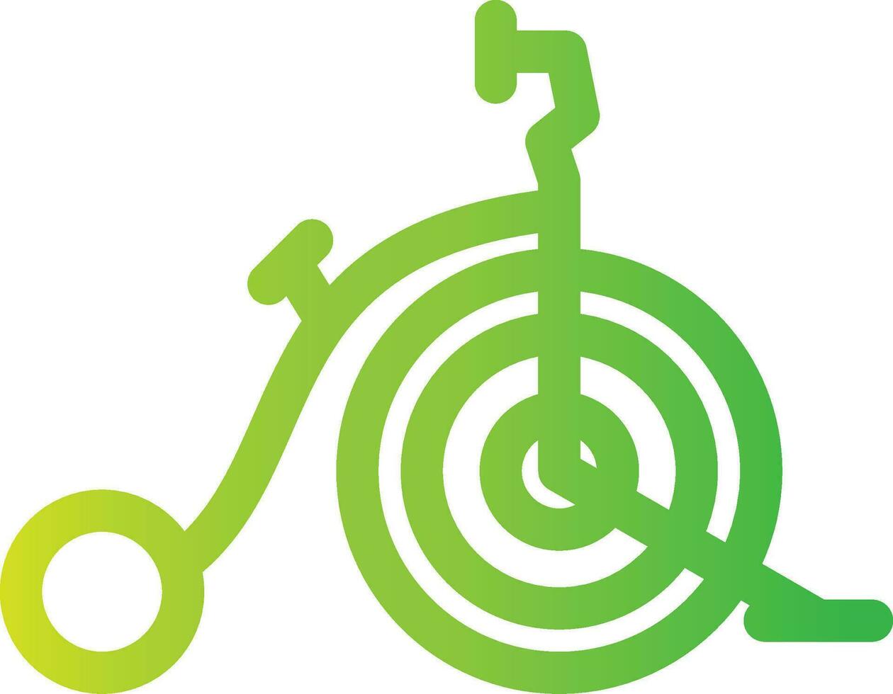design de ícone criativo de bicicleta de circo vetor