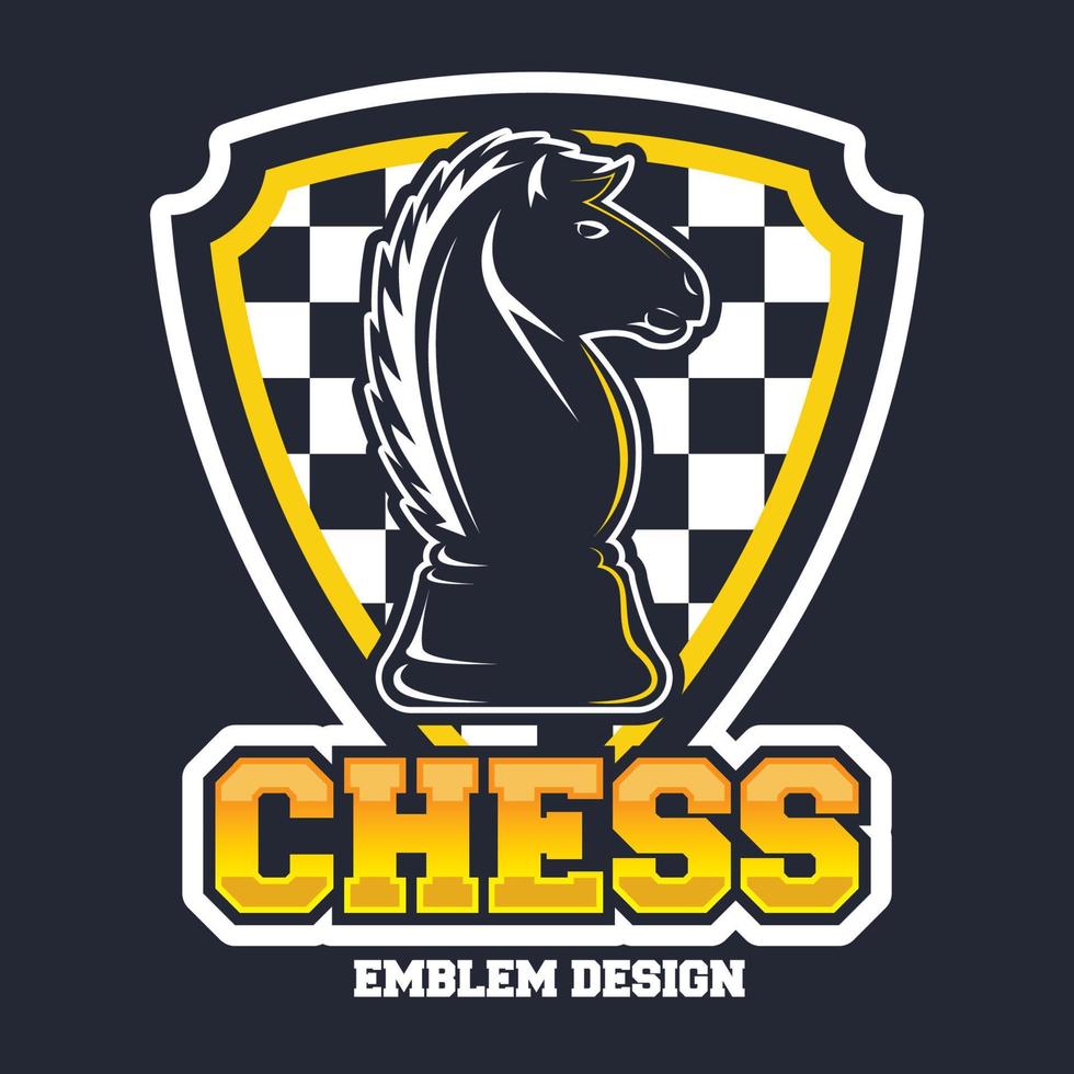 modelo de logotipo de xadrez vetor