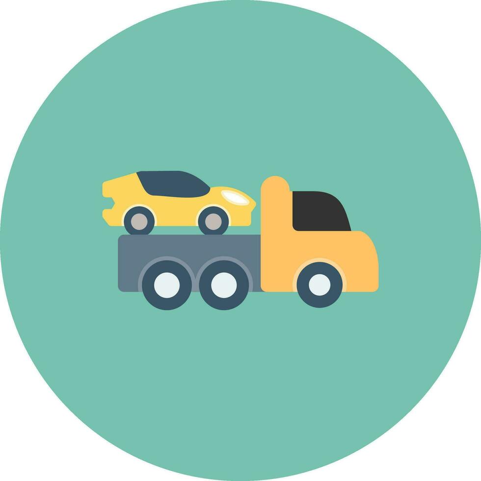 design de ícone criativo de caminhão de reboque vetor