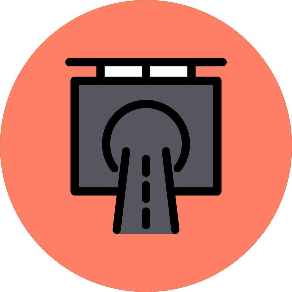 design de ícone criativo de túnel vetor