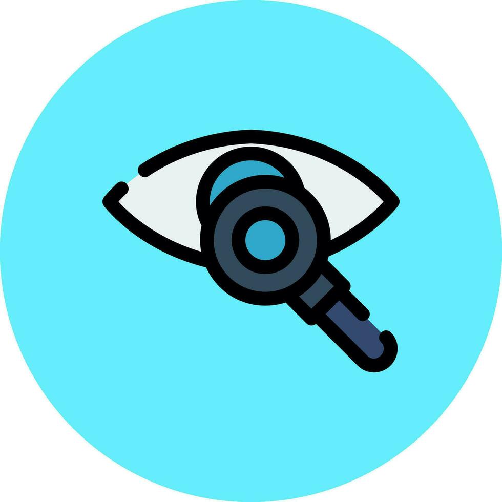 design de ícone criativo de teste de olho vetor