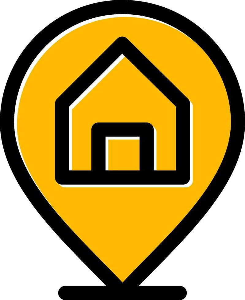 design de ícone criativo de localização de propriedade vetor