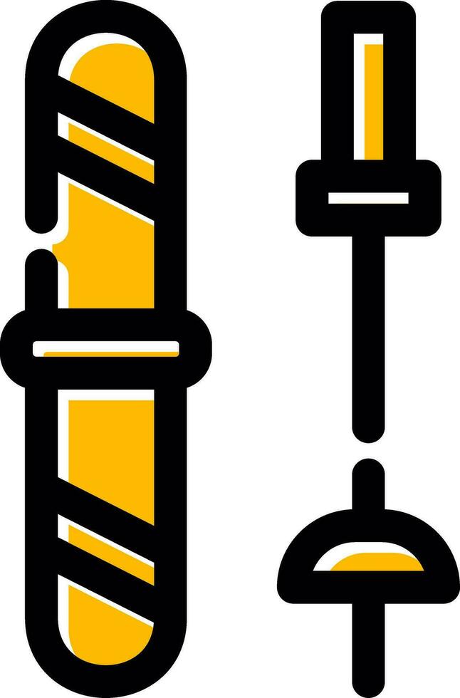 design de ícone criativo de equipamento de esqui vetor