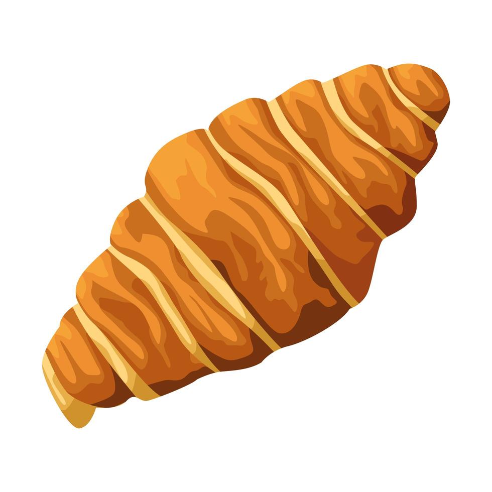 pão de croissant francês vetor