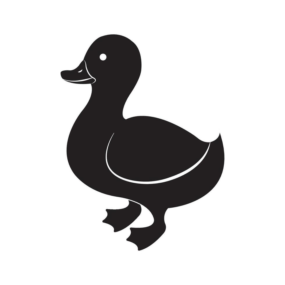 modelo de design de vetor de logotipo de ícone de pato