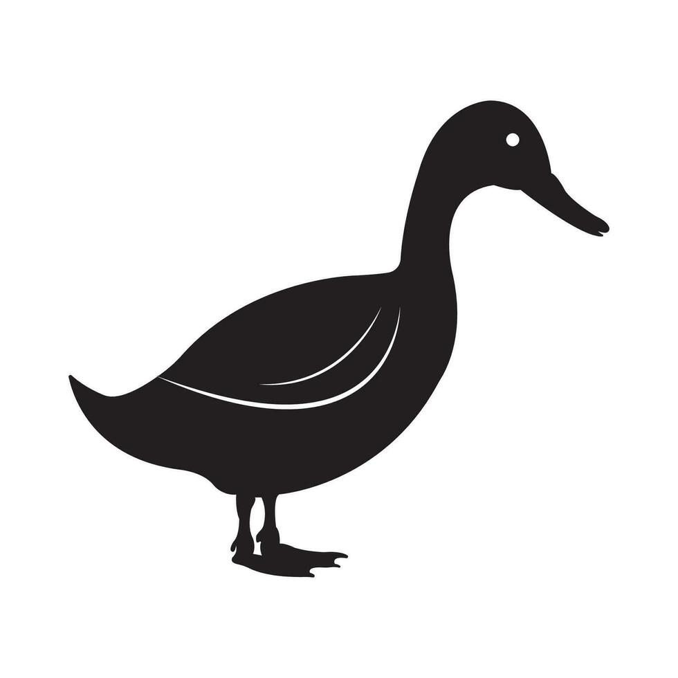 modelo de design de vetor de logotipo de ícone de pato