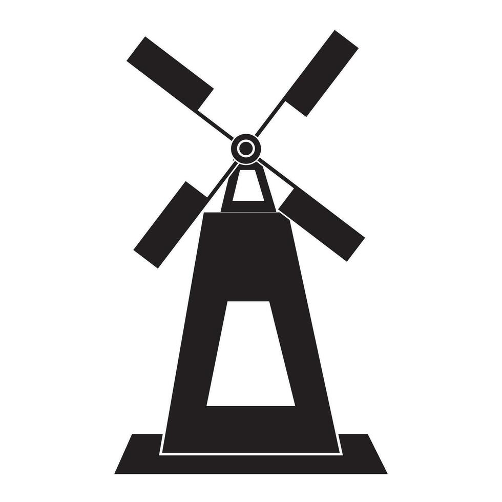 moinho de vento ícone logotipo vetor Projeto modelo