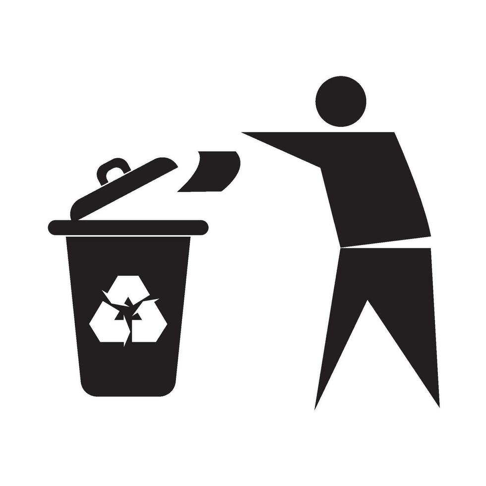 lixo ícone logotipo vetor Projeto modelo