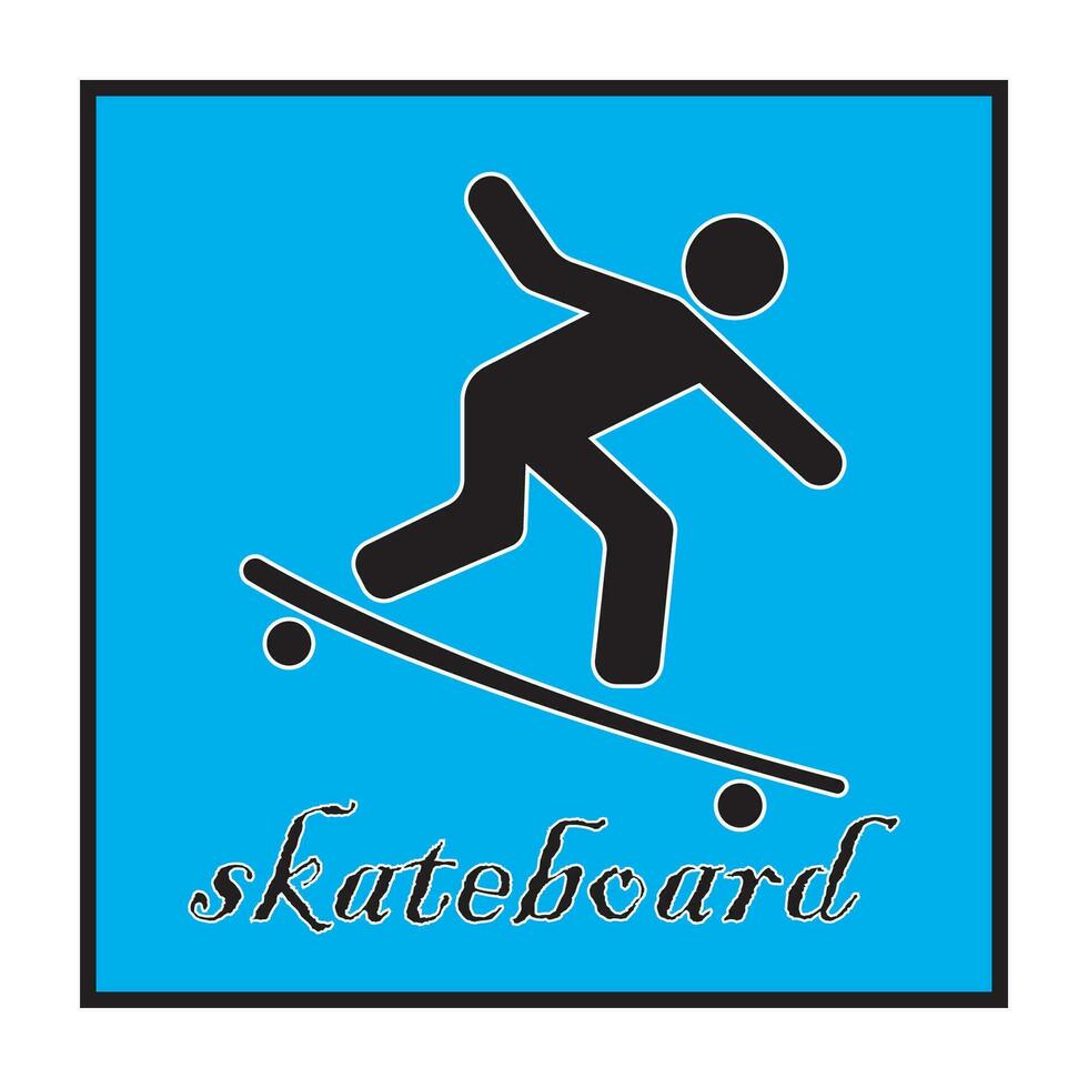 modelo de design de vetor de logotipo de ícone de skate