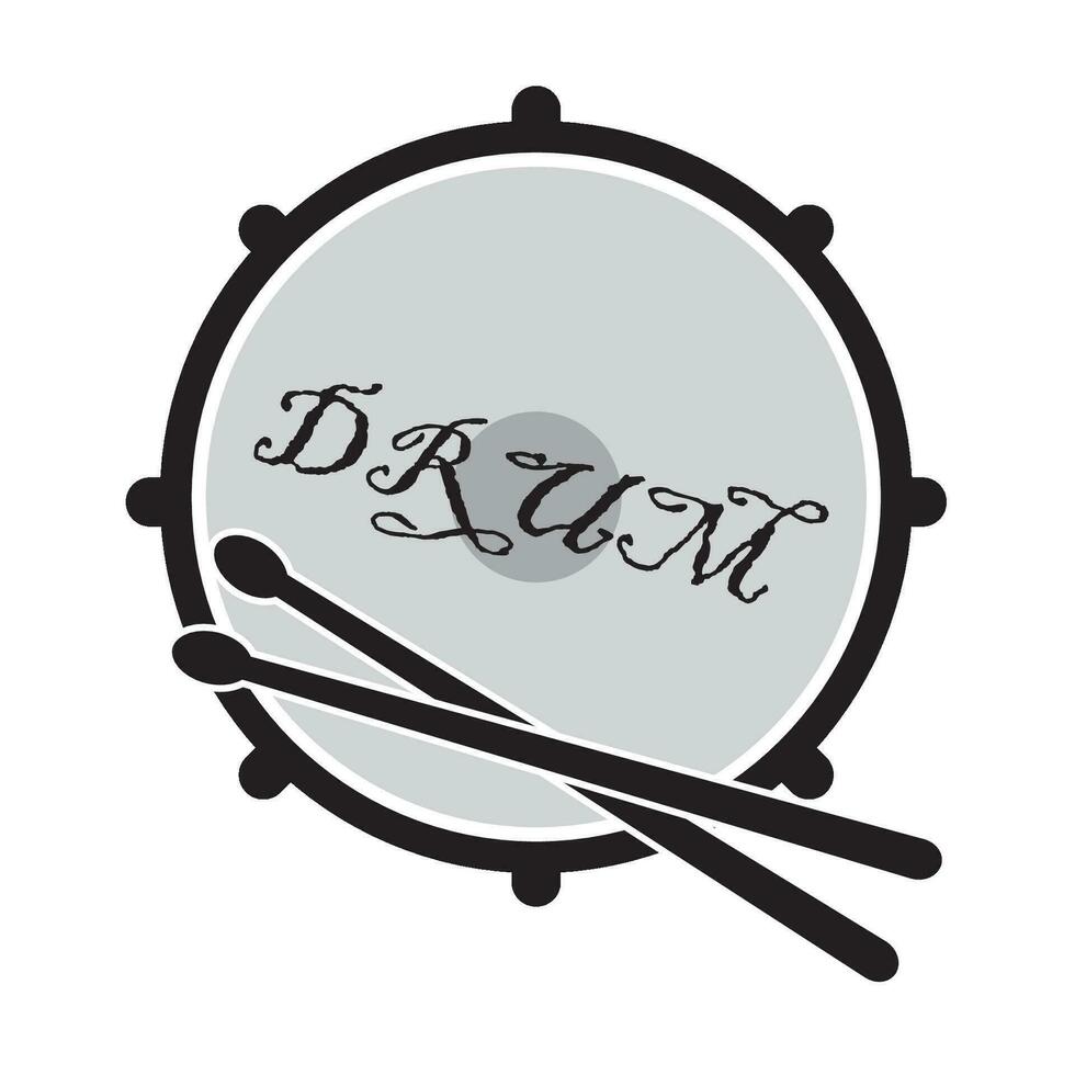 tambor ícone logotipo vetor Projeto modelo