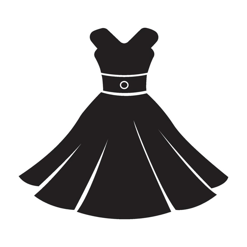 modelo de design de vetor de logotipo de ícone de vestido