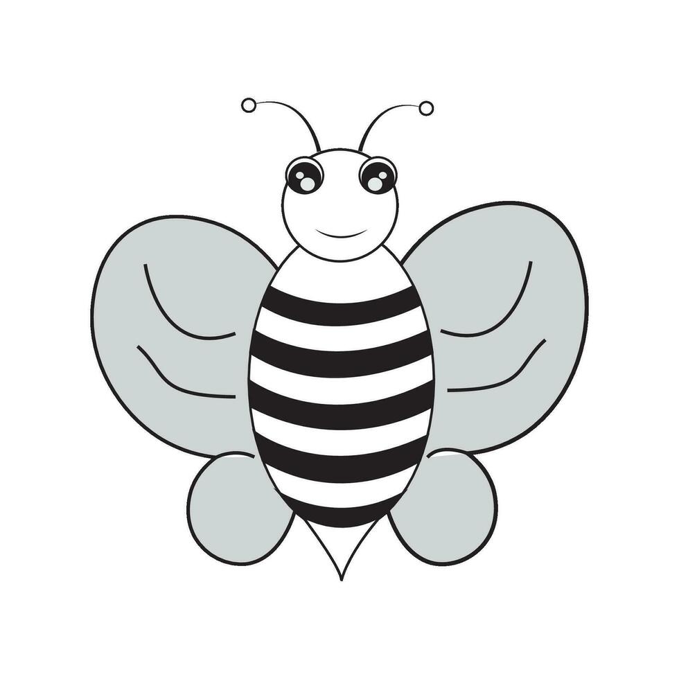 modelo de design de vetor de logotipo de ícone de abelha