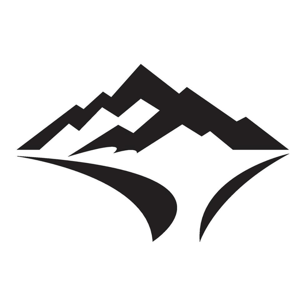 modelo de design de vetor de logotipo de ícone de montanha