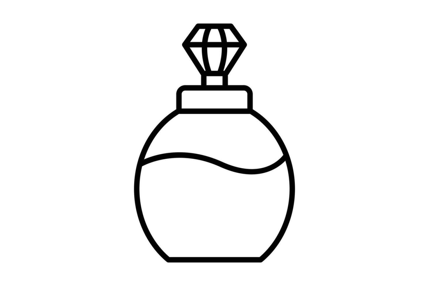 perfume garrafa ícone. ícone relacionado para fragrância e perfumaria. linha ícone estilo. elemento ilustração vetor