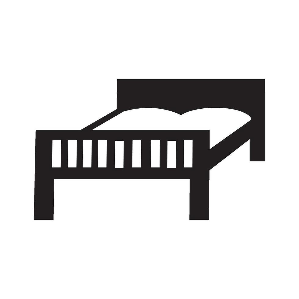 cama ícone logotipo vetor Projeto modelo