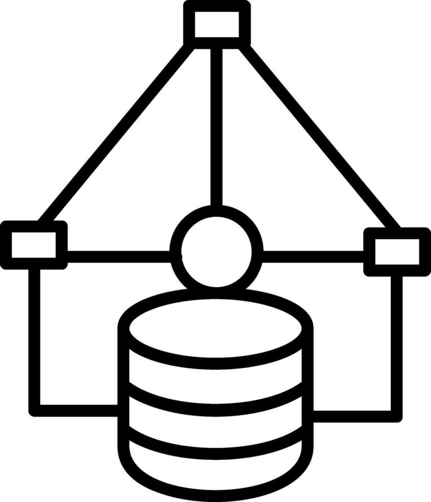 ícone de vetor de fluxo de dados