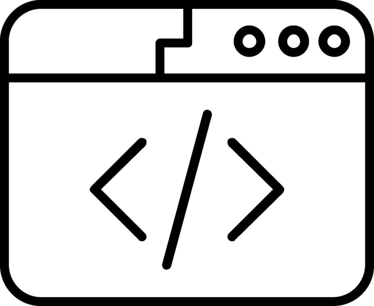 ícone de vetor de codificação