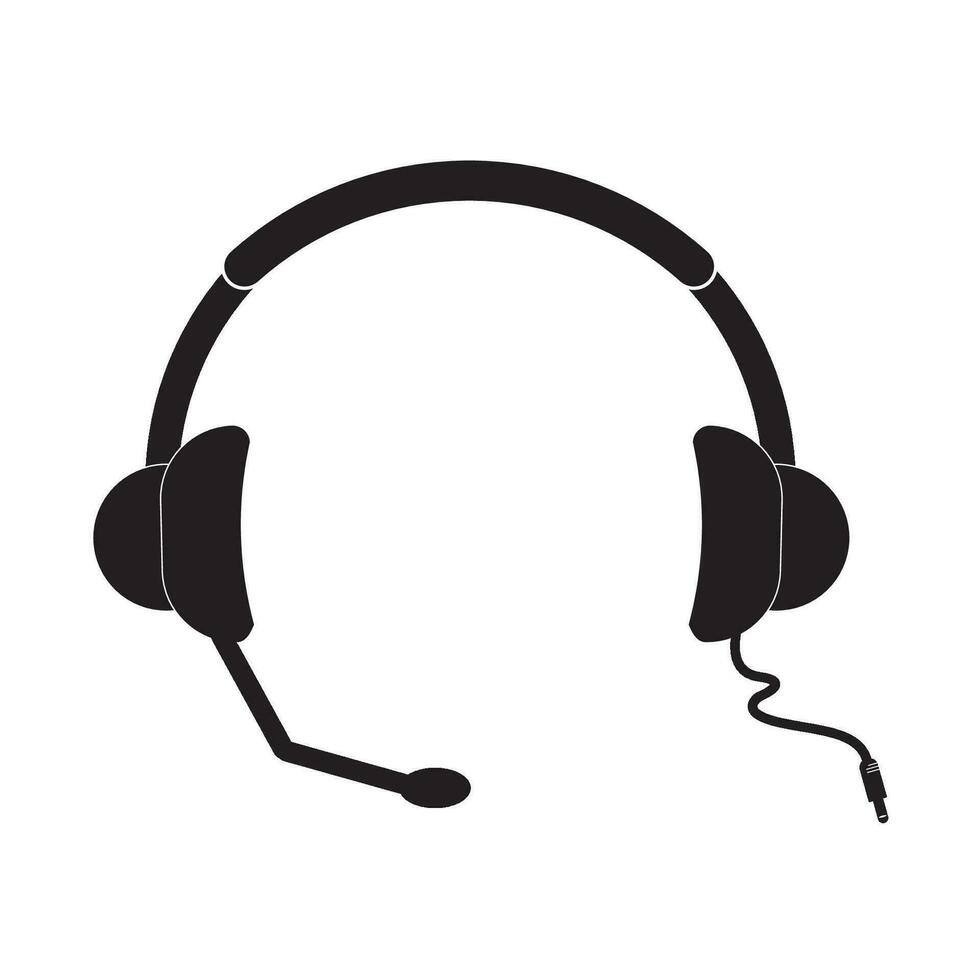 fones de ouvido ícone logotipo vetor Projeto modelo