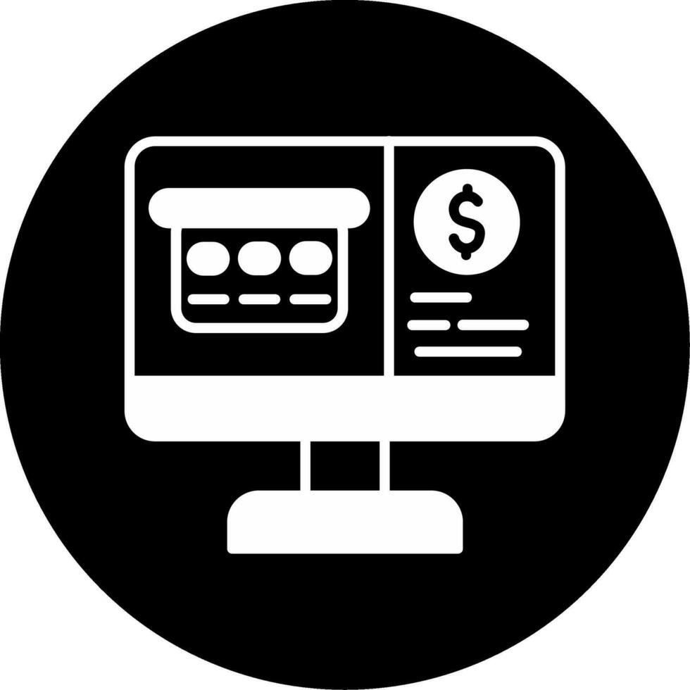 ícone de vetor de pagamento online