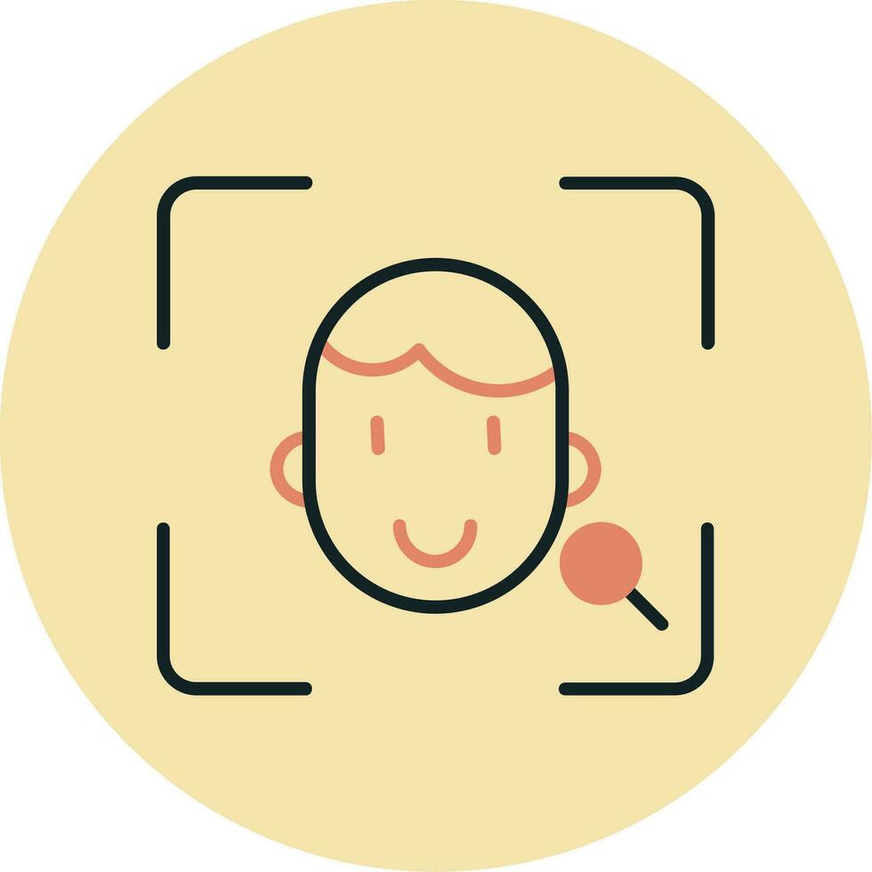 ícone de vetor de scanner de rosto