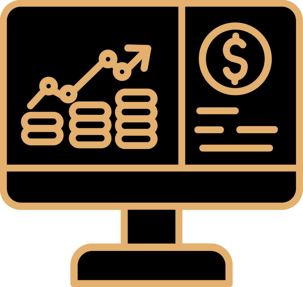 ícone de vetor do mercado de ações