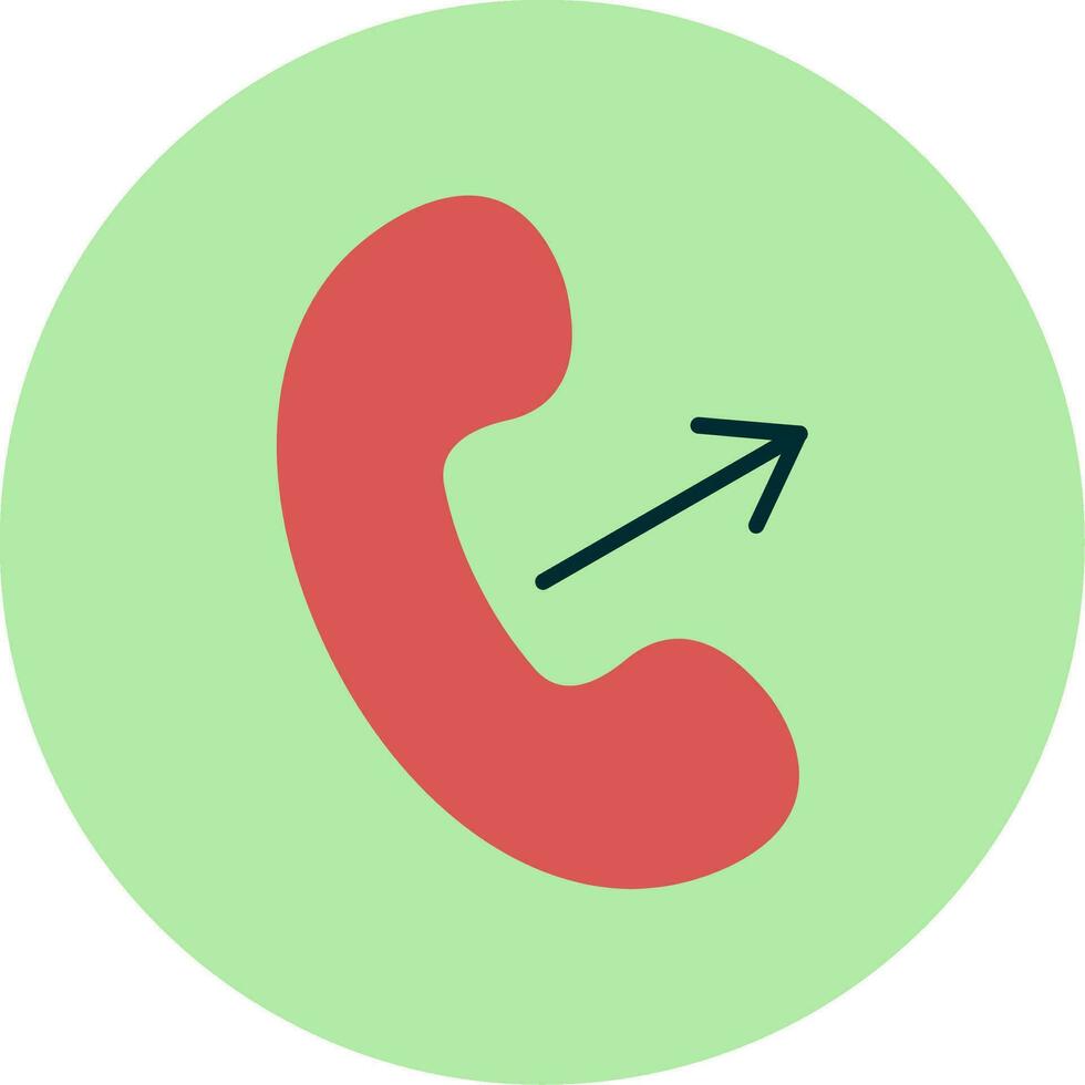 ícone de vetor de chamada de saída