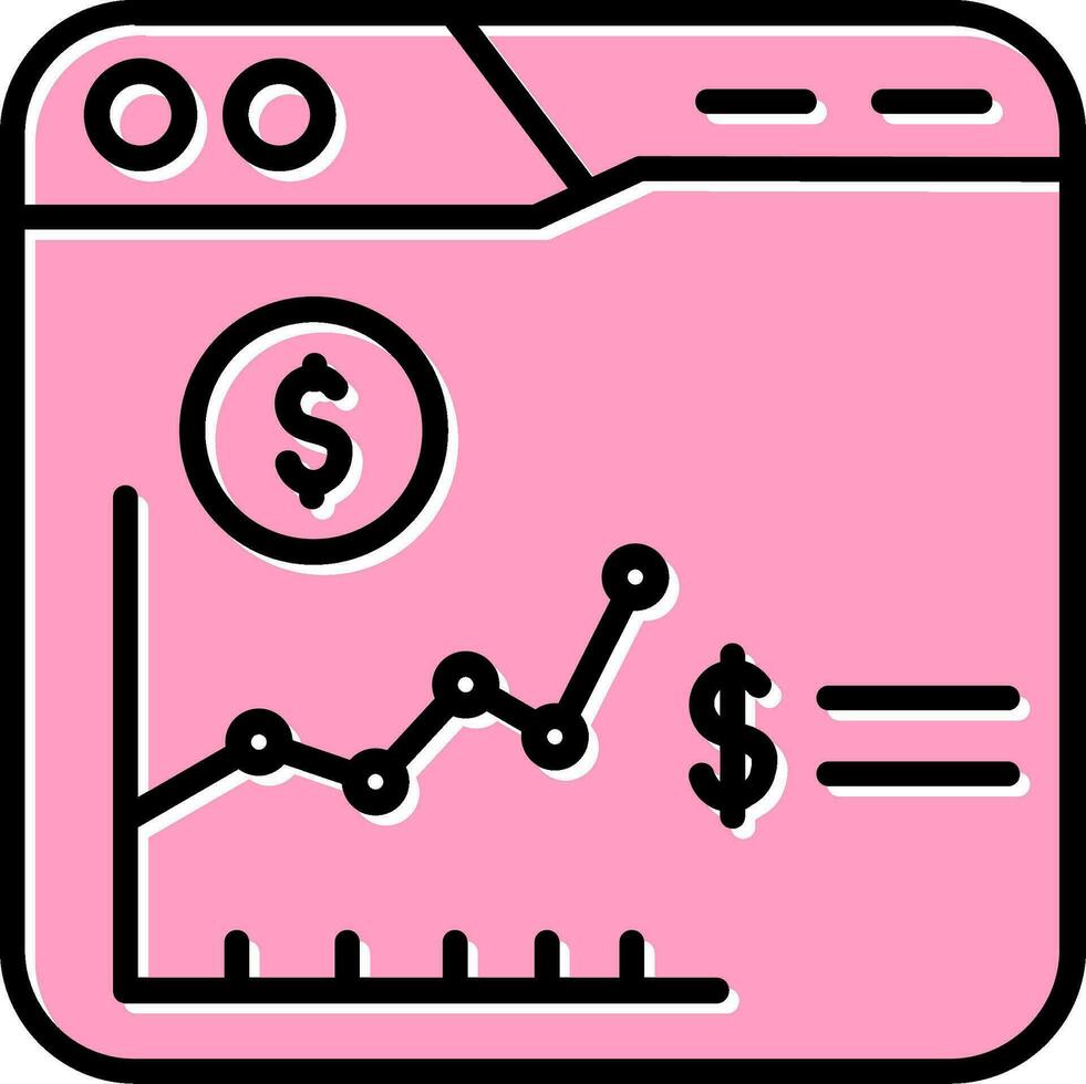 ícone de vetor do mercado de ações